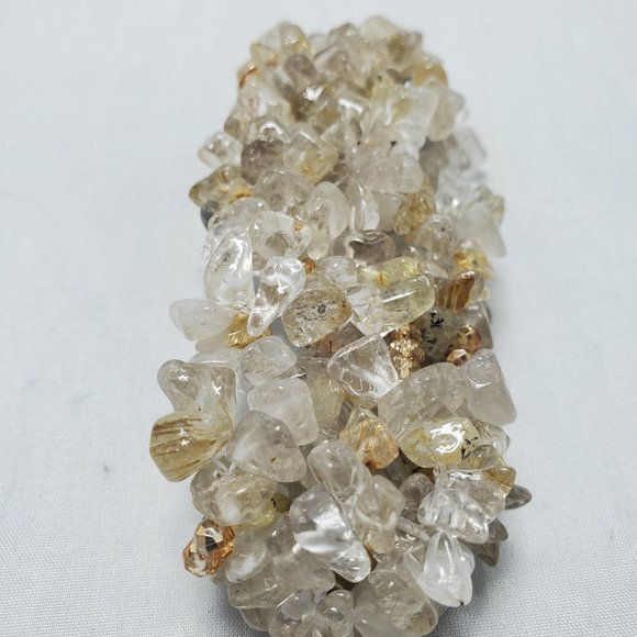 Ali Khan citrine crystal glass stretch bracelet - Picture 2 of 5
